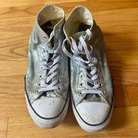 Sparkle blue ice Converse all star sneakers size 10mens - Picture 4 of 5